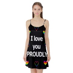 Proudly Love Satin Night Slip by Valentinaart