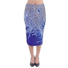 Crystalline Branches Velvet Midi Pencil Skirt by DeneWestUK