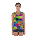 Colorful Triangles, oil painting art Women s Sport Tank Top  View1