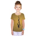 Flame black, golden background Kids  One Piece Tee View1