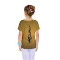 Flame black, golden background Kids  One Piece Tee View2