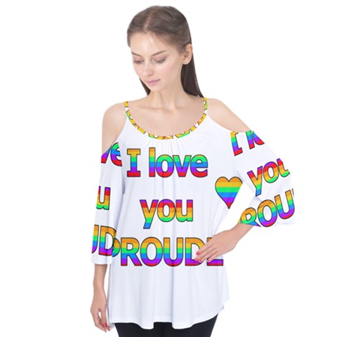 I Love You Proudly 2 Flutter Tees by Valentinaart