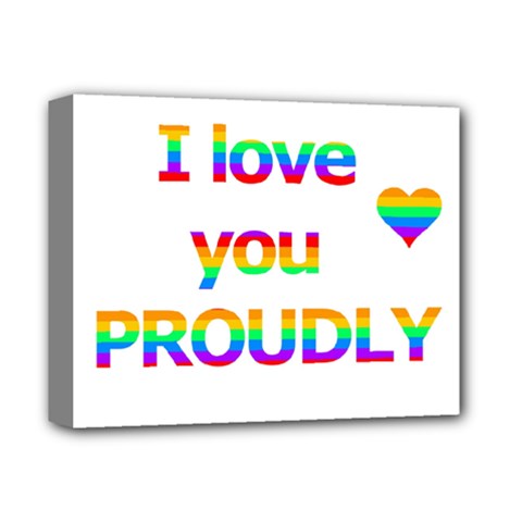 Proudly Love Deluxe Canvas 14  X 11  by Valentinaart