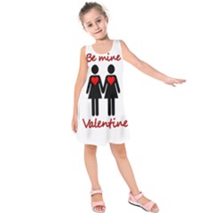 Be My Valentine 2 Kids  Sleeveless Dress by Valentinaart