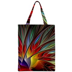 Fractal Bird Of Paradise Zipper Classic Tote Bag by WolfepawFractals