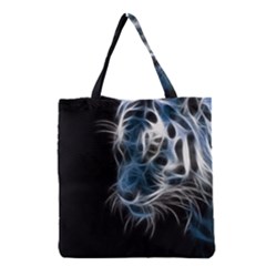 Ghost Tiger  Grocery Tote Bag by Brittlevirginclothing