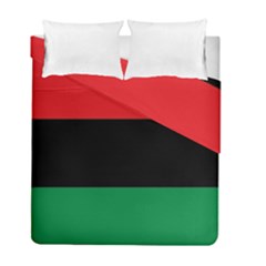 Pan African Unia Flag Colors Red Black Green Horizontal Stripes Duvet Cover Double Side (full/ Double Size) by yoursparklingshop