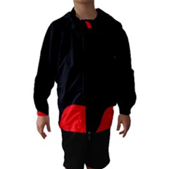 Black And Red Hooded Wind Breaker (kids) by Valentinaart