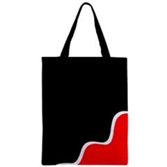 Simple Red And Black Desgin Zipper Classic Tote Bag by Valentinaart