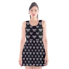 Body Part Monster Illustration Pattern Scoop Neck Skater Dress by dflcprintsclothing