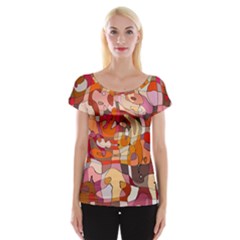 Abstract Abstraction Pattern Moder Women s Cap Sleeve Top by Amaryn4rt