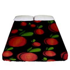 Peaches Fitted Sheet (queen Size) by Valentinaart