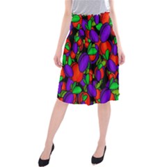 Plums And Peaches Midi Beach Skirt by Valentinaart