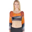 Architecture Art Bright Color Long Sleeve Crop Top View1