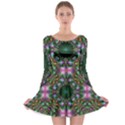 Digital Kaleidoscope Long Sleeve Skater Dress View1