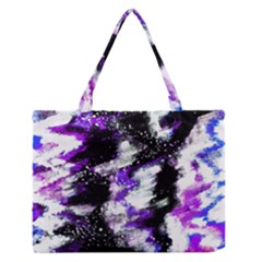 Abstract Canvas Acrylic Digital Design Medium Zipper Tote Bag by Amaryn4rt