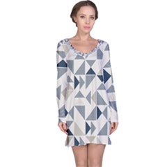 Geometric Triangle Modern Mosaic Long Sleeve Nightdress by Amaryn4rt