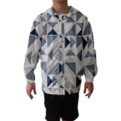 Geometric Triangle Modern Mosaic Hooded Wind Breaker (kids) by Amaryn4rt