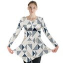 Geometric Triangle Modern Mosaic Long Sleeve Tunic  View1