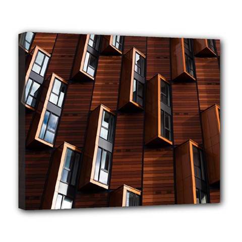 Abstract Architecture Building Business Deluxe Canvas 24  X 20   by Amaryn4rt