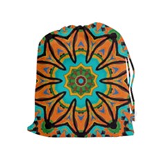 Color Abstract Pattern Structure Drawstring Pouches (extra Large) by Amaryn4rt