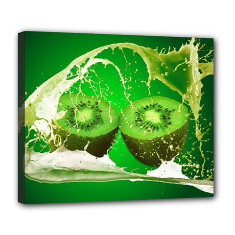 Kiwi Fruit Vitamins Healthy Cut Deluxe Canvas 24  X 20   by Amaryn4rt