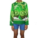 Kiwi Fruit Vitamins Healthy Cut Kids  Long Sleeve Swimwear View1