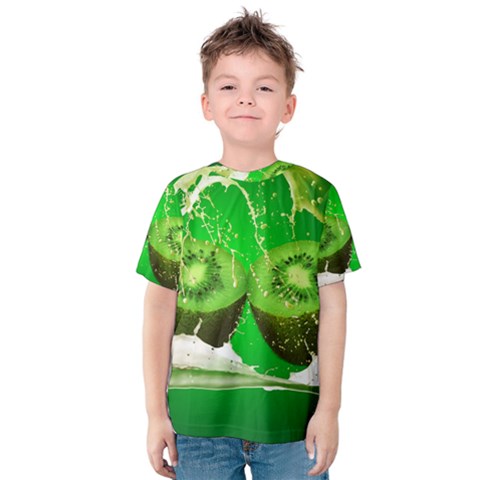 Kiwi Fruit Vitamins Healthy Cut Kids  Cotton Tee by Amaryn4rt