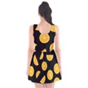 Oranges pattern - black Scoop Neck Skater Dress View2