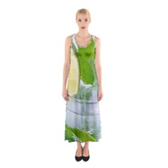 Cold Drink Lime Drink Cocktail Sleeveless Maxi Dress by Amaryn4rt