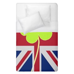 Irish British Shamrock United Kingdom Ireland Funny St  Patrick Flag Duvet Cover (single Size) by yoursparklingshop