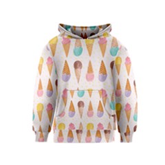 Cute Ice Cream Kids  Pullover Hoodie by Brittlevirginclothing