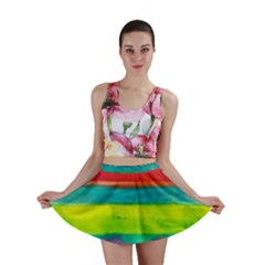 Painted Wet  Paper Mini Skirt by Brittlevirginclothing