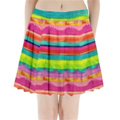 Painted Wet  Paper Pleated Mini Skirt by Brittlevirginclothing