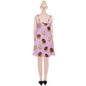 Donuts pattern - pink Spaghetti Strap Velvet Dress View2