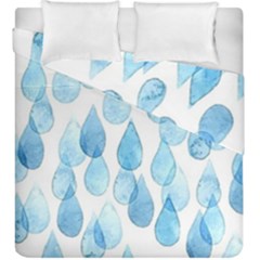 Rain Drops Duvet Cover Double Side (king Size) by Brittlevirginclothing