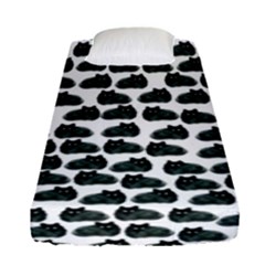 Black Cat Fitted Sheet (single Size) by Brittlevirginclothing