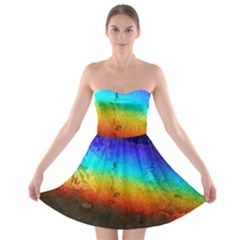 Rainbow Color Prism Colors Strapless Bra Top Dress by Amaryn4rt