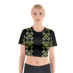 Vintage Pattern Background  Vector Seamless Cotton Crop Top by Amaryn4rt