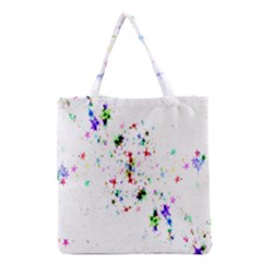 Star Structure Many Repetition Grocery Tote Bag by Amaryn4rt