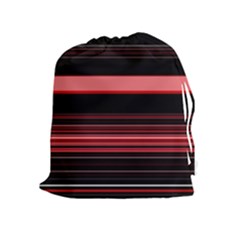 Abstract Of Red Horizontal Lines Drawstring Pouches (extra Large) by Amaryn4rt