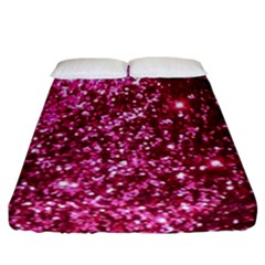 Pink Glitter Fitted Sheet (california King Size) by Amaryn4rt