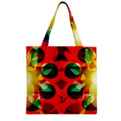 Abstract Digital Design Zipper Grocery Tote Bag by Amaryn4rt