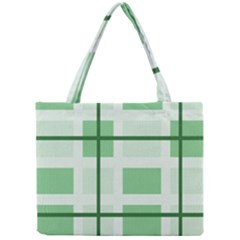 Abstract Green Squares Background Mini Tote Bag by Amaryn4rt