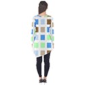 Colorful Green Background Tile Pattern Long Sleeve Tunic  View2