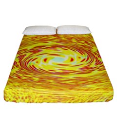 Yellow Seamless Psychedelic Pattern Fitted Sheet (california King Size) by Amaryn4rt