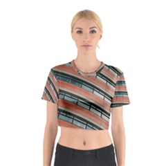 Architecture Building Glass Pattern Cotton Crop Top by Amaryn4rt