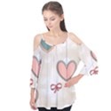 Cute hearts Flutter Tees View1