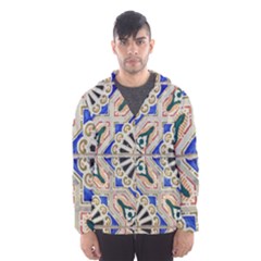 Ceramic Portugal Tiles Wall Hooded Wind Breaker (men) by Amaryn4rt