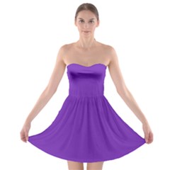 Purple Strapless Bra Top Dress by Valentinaart